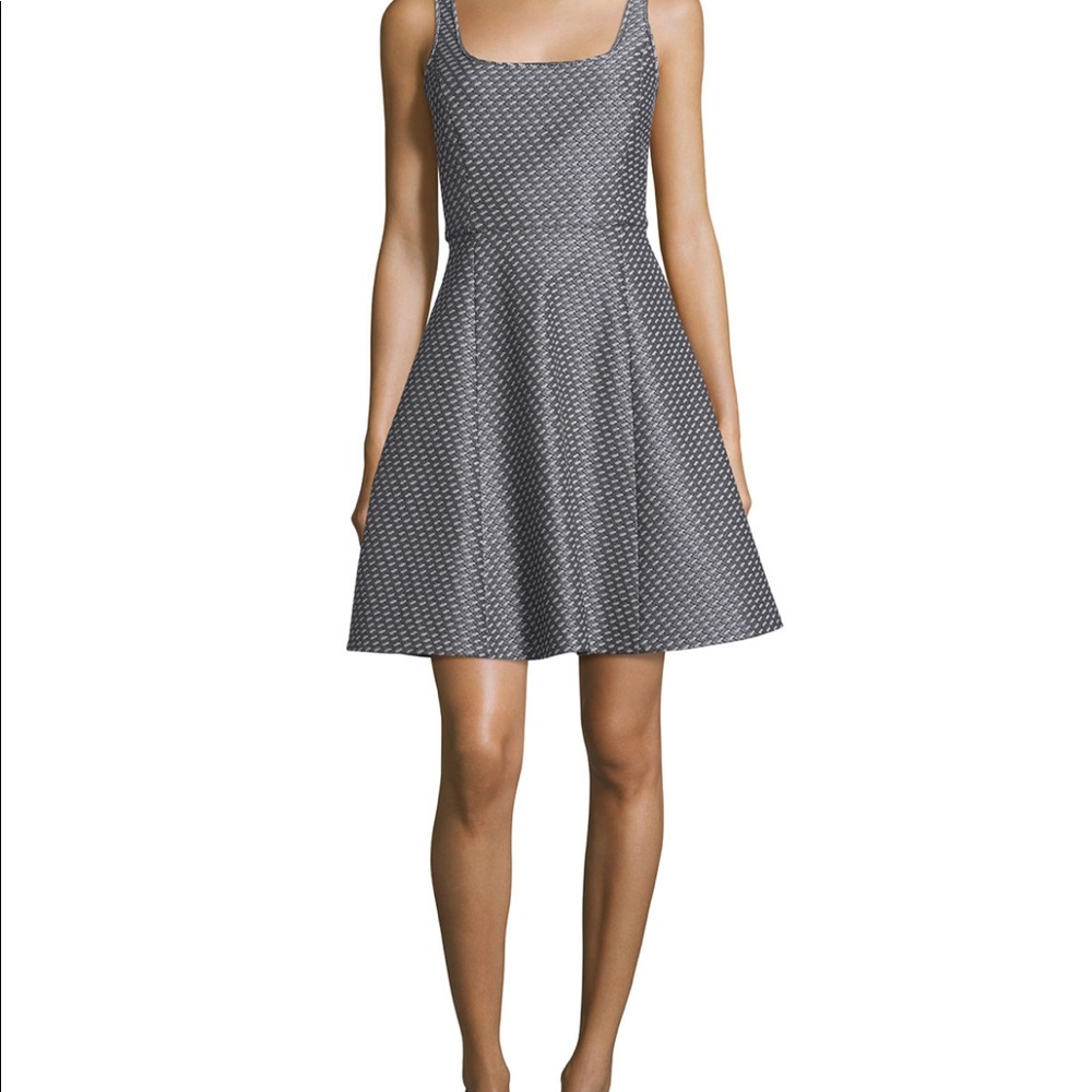 {THEORY} Trekana Patterned A-Line Dress